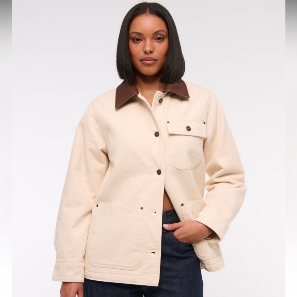 Abercrombie mid length twill workwear jacket
